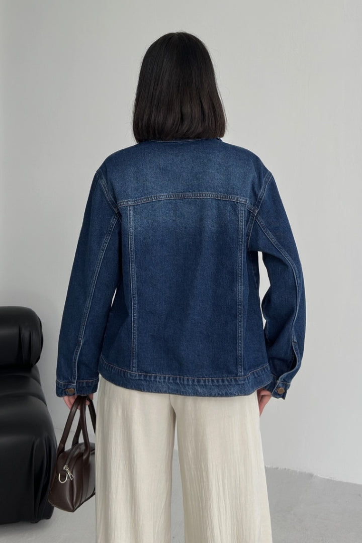 XLJ Pocket Detail Denim Jacket - Pearland