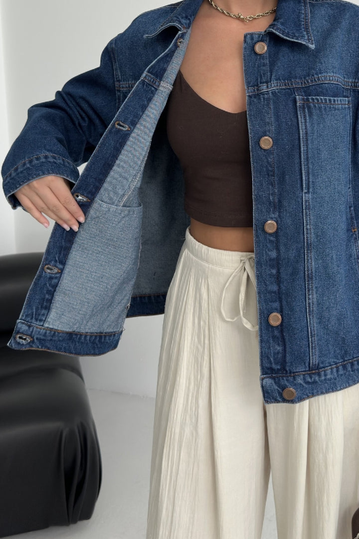 XLJ Pocket Detail Denim Jacket - Pearland
