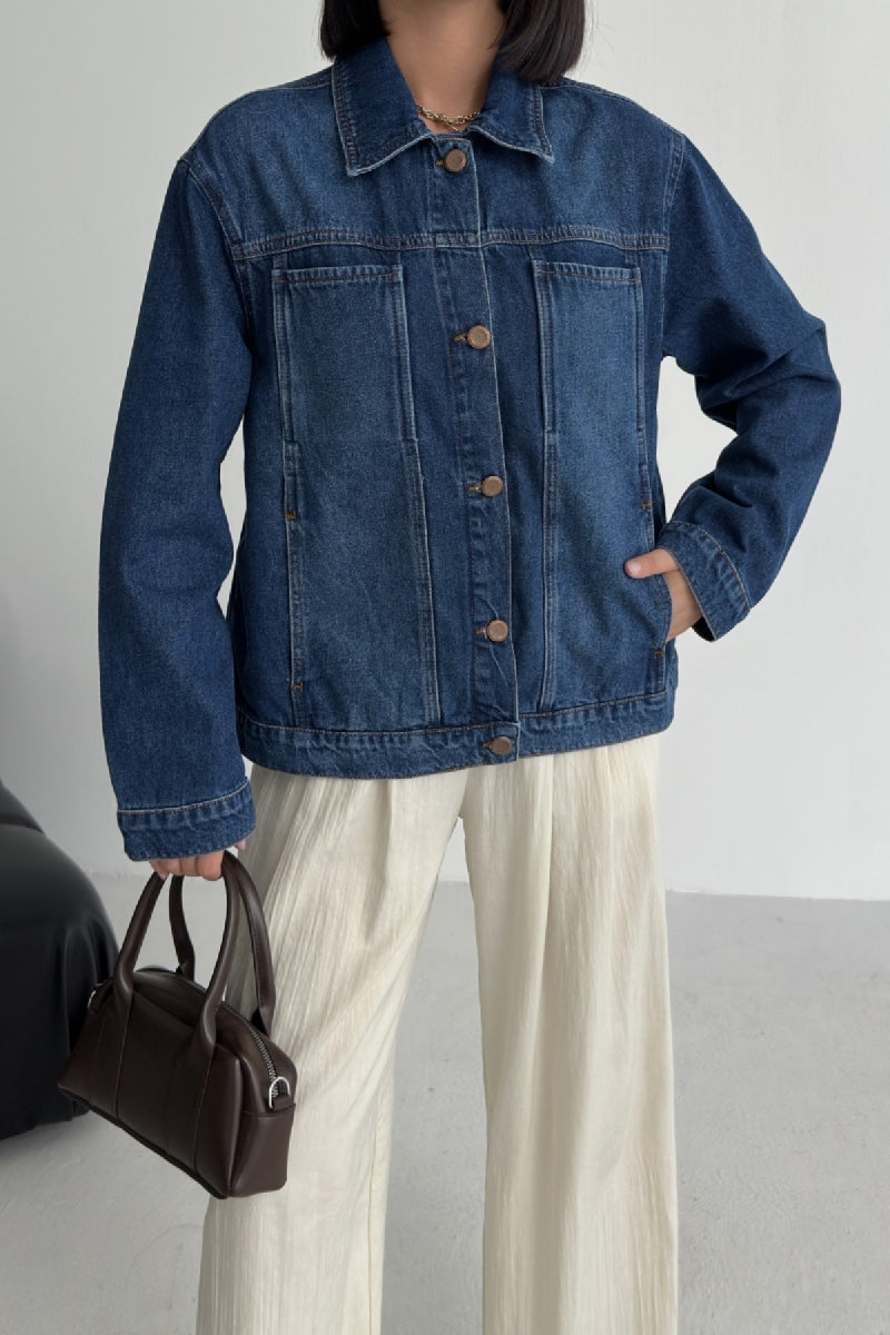 XLJ Pocket Detail Denim Jacket - Pearland
