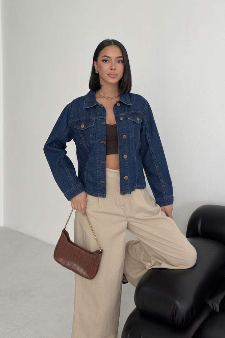 XLJ Denim Shirt with Stitching Details - Winter Garden