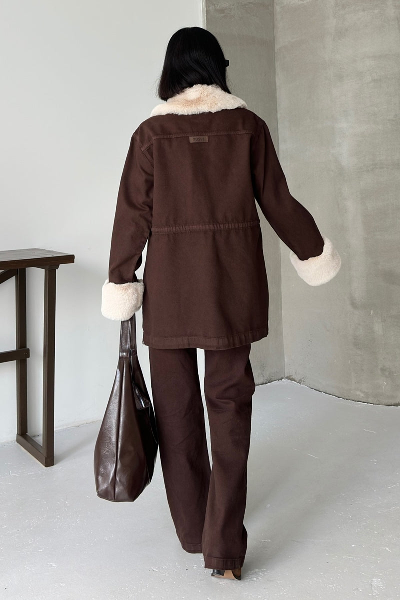 XLJ Medium Denim Jacket with Fur Details - Henderson