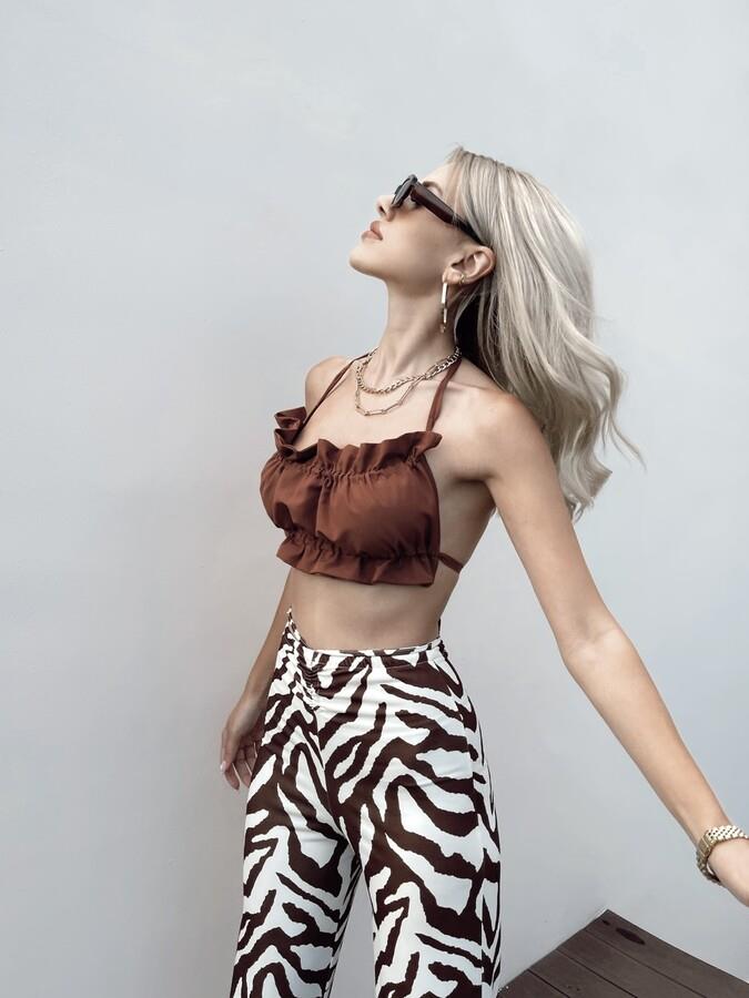 HLLY Women Kyle Crop Brown - Toluca