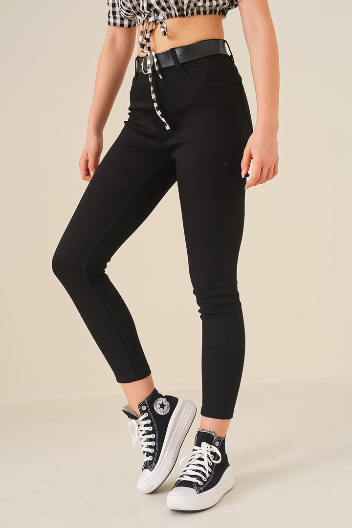 BGD Women PLUS SIZE GABARDINE PANTS - Black - Pontevedra
