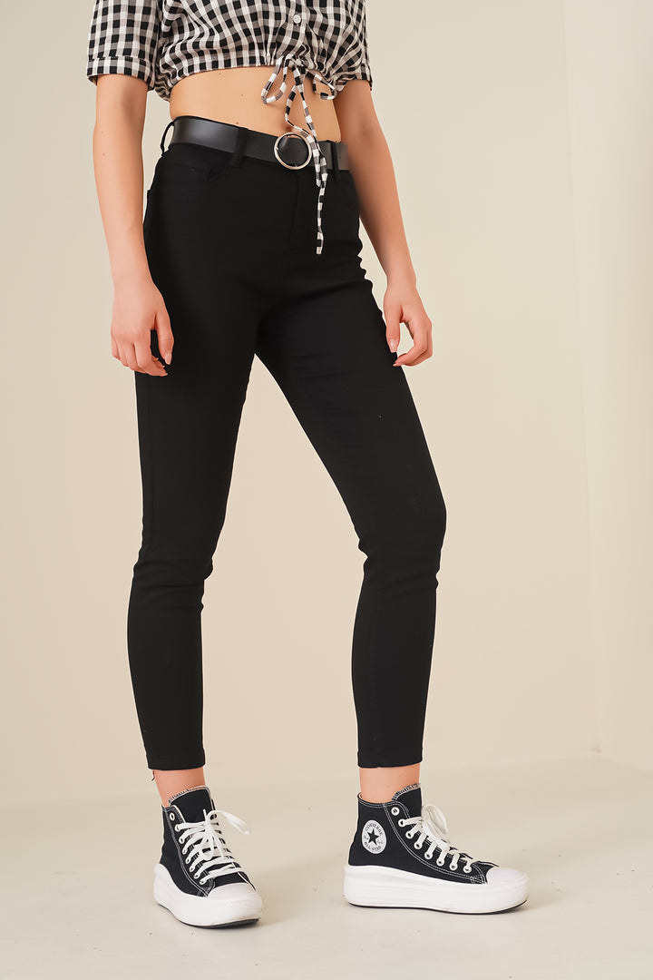 BGD Women PLUS SIZE GABARDINE PANTS - Black - Pontevedra