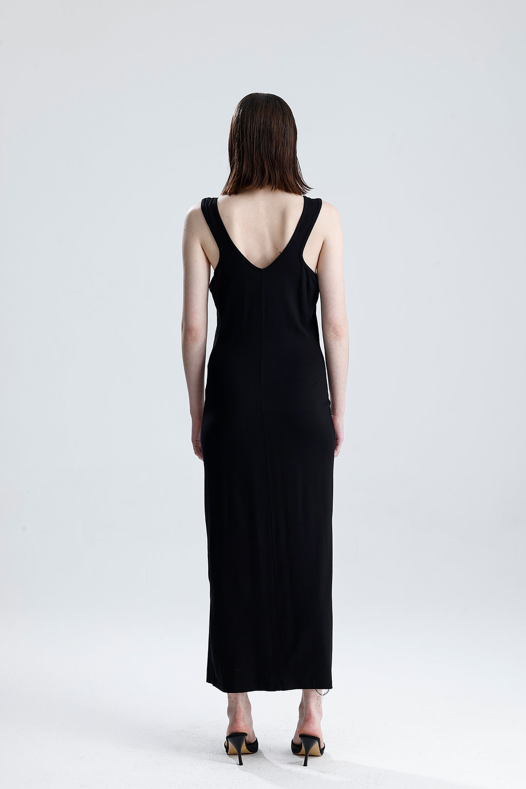 SNS Sense Black Viscose Sleeveless Daily Dress - Vaulx-en-Velin