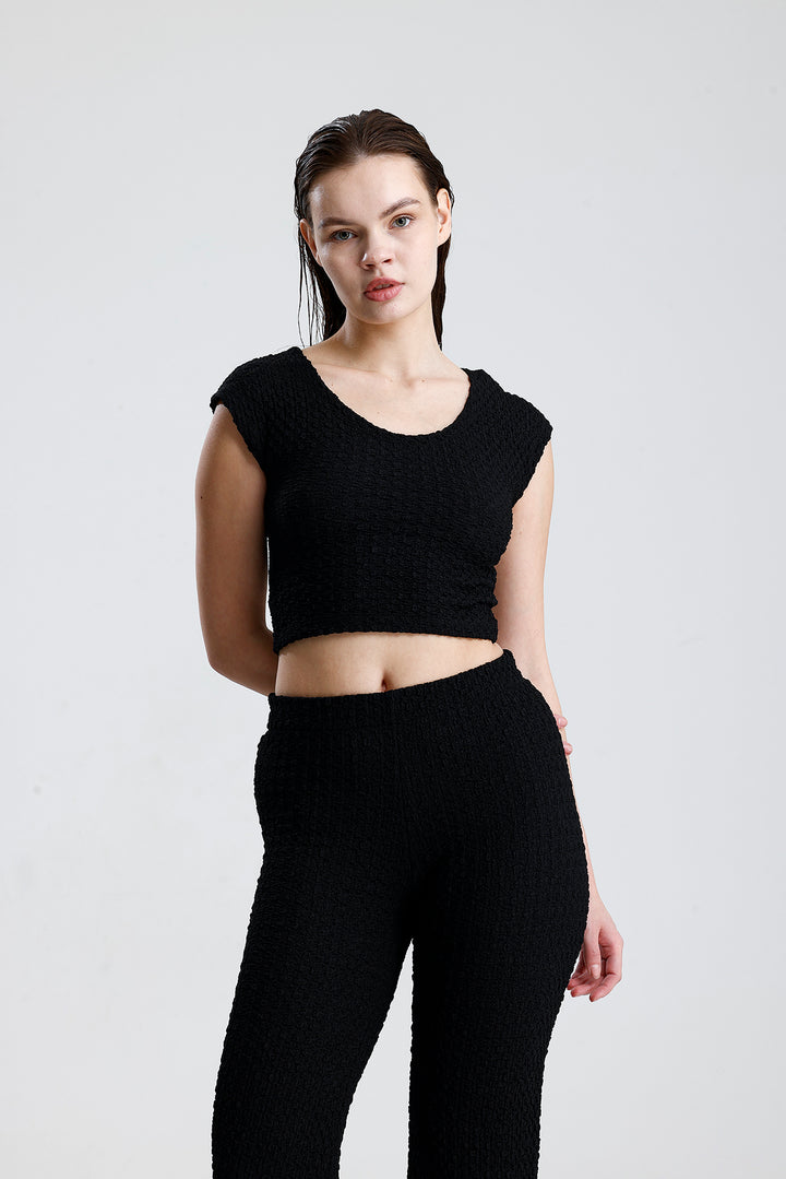 SNS Sense Siyah Bürümcük Kumaş Büstiyer  - Greenfield