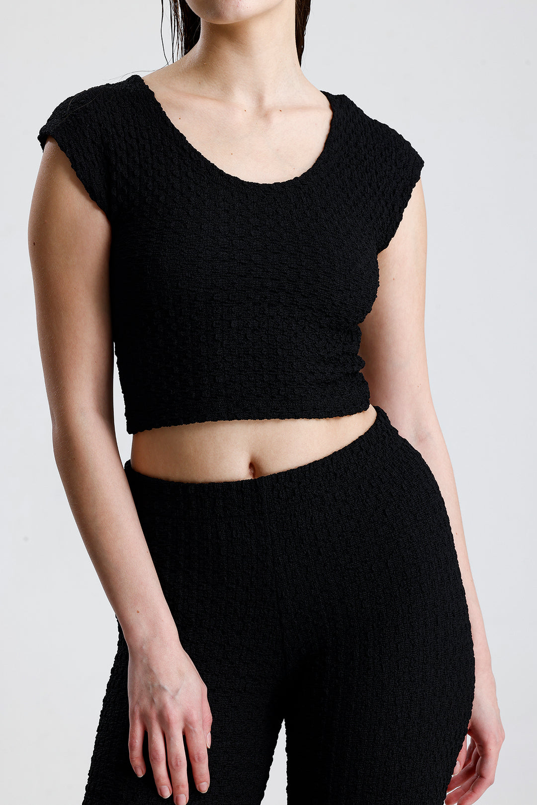 SNS Sense Siyah Bürümcük Kumaş Büstiyer  - Greenfield