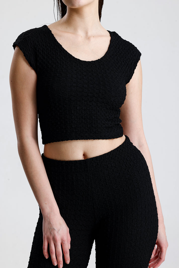 SNS Sense Siyah Bürümcük Kumaş Büstiyer  - Greenfield