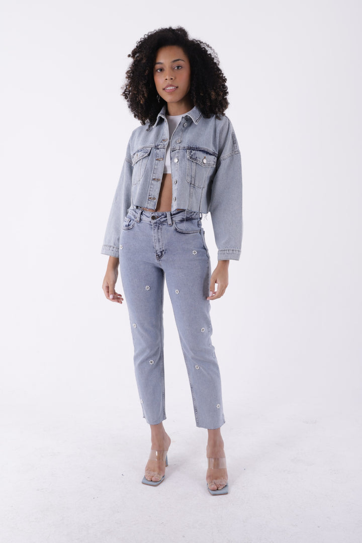 XLJ Short Oversize Denim Jacket Mixed - Moreno Valley