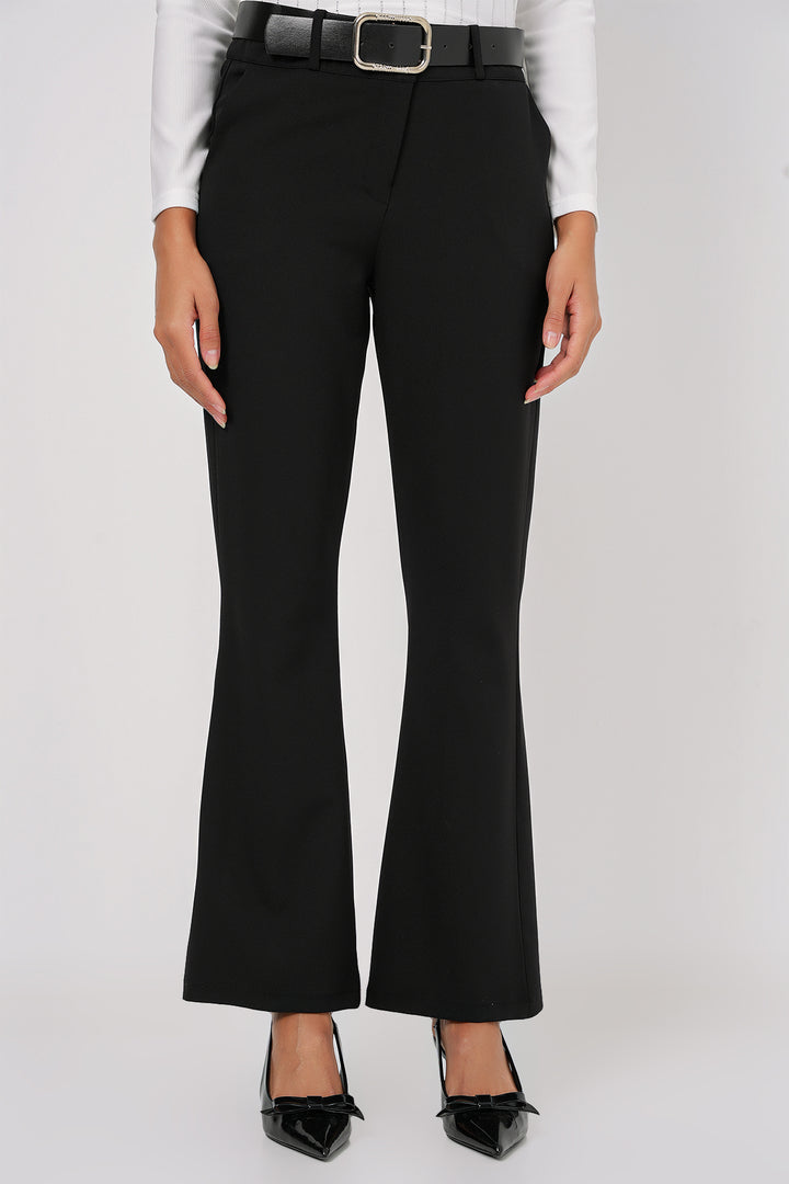 BGD Women Belted Spanish Flare Pants - Black - Roncaglia