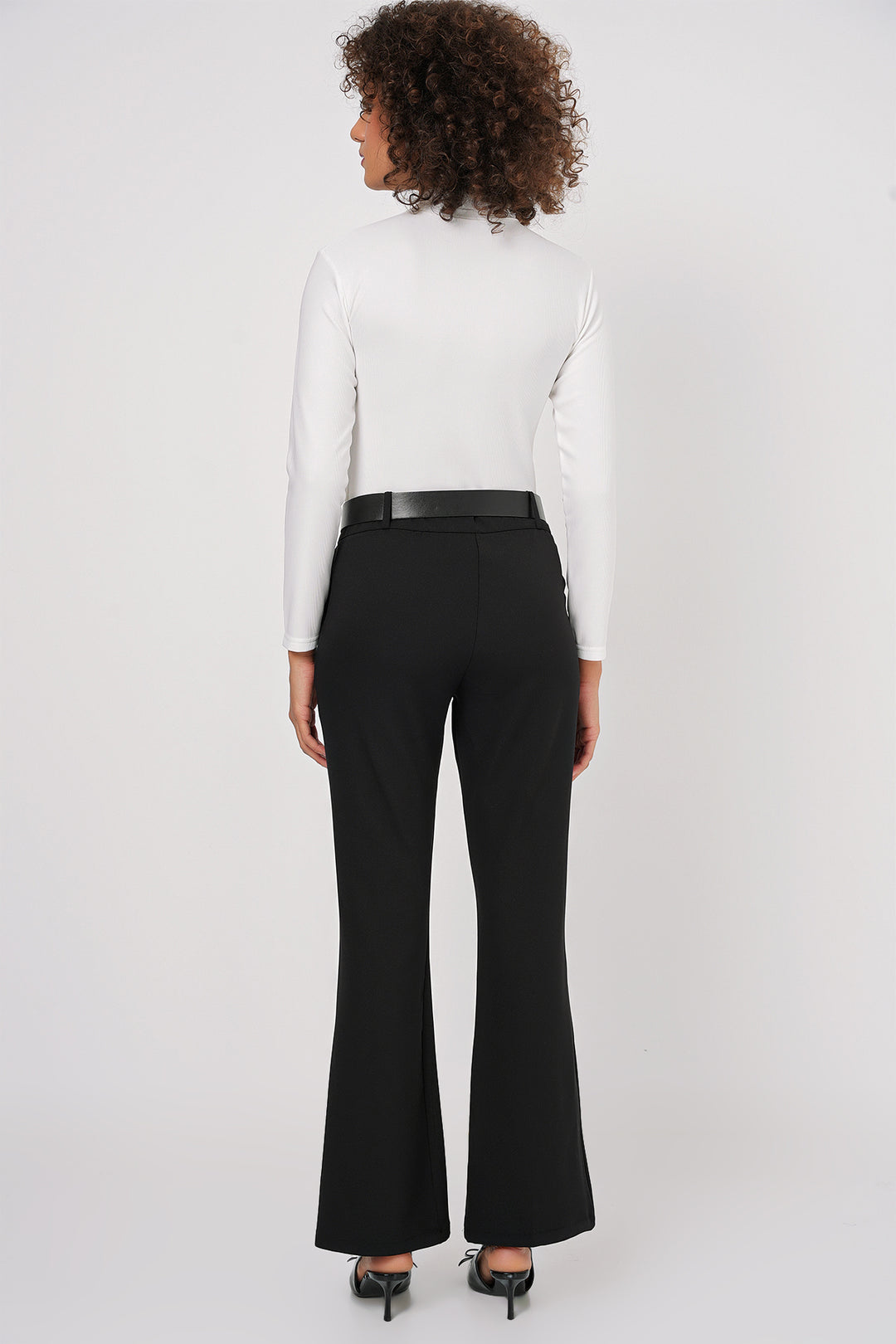 BGD Women Belted Spanish Flare Pants - Black - Roncaglia