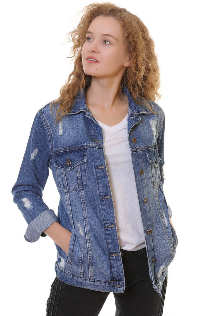 XLJ Boyfriend Denim Jacket Mixed - Massa