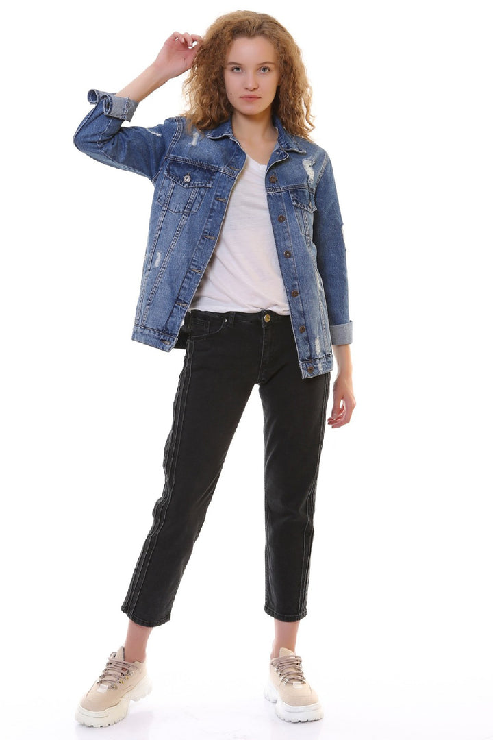 XLJ Boyfriend Denim Jacket Mixed - Massa