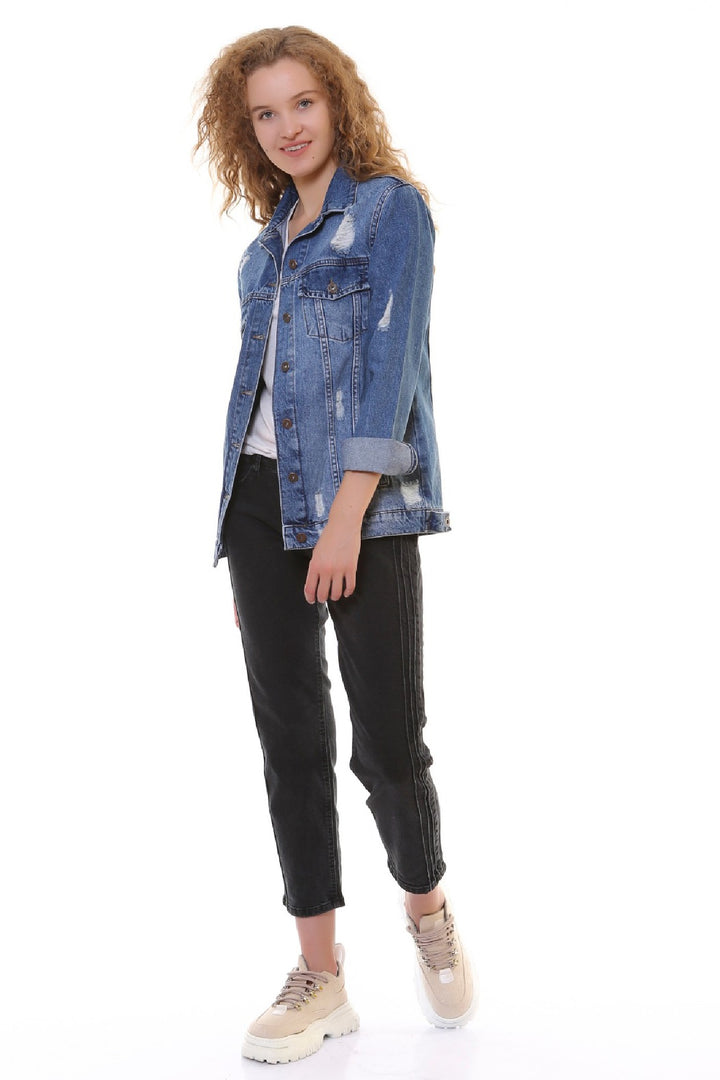 XLJ Boyfriend Denim Jacket Mixed - Massa