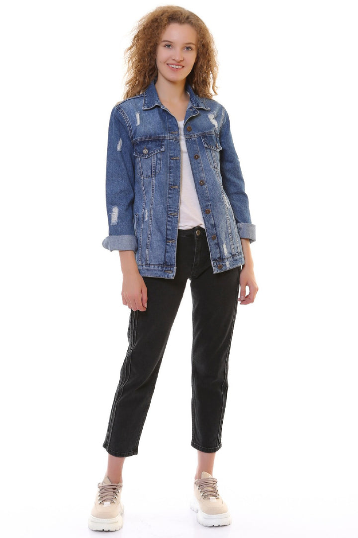 XLJ Boyfriend Denim Jacket Mixed - Massa