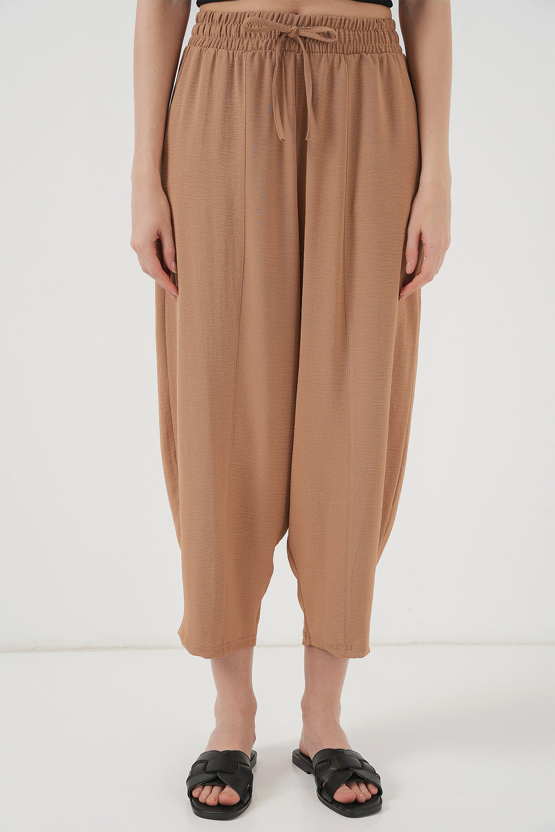 BGD Women Woven Harem Pants - Camel - Okhtyrka
