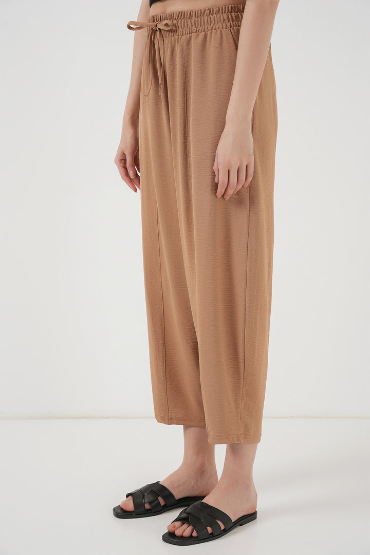 BGD Women Woven Harem Pants - Camel - Okhtyrka
