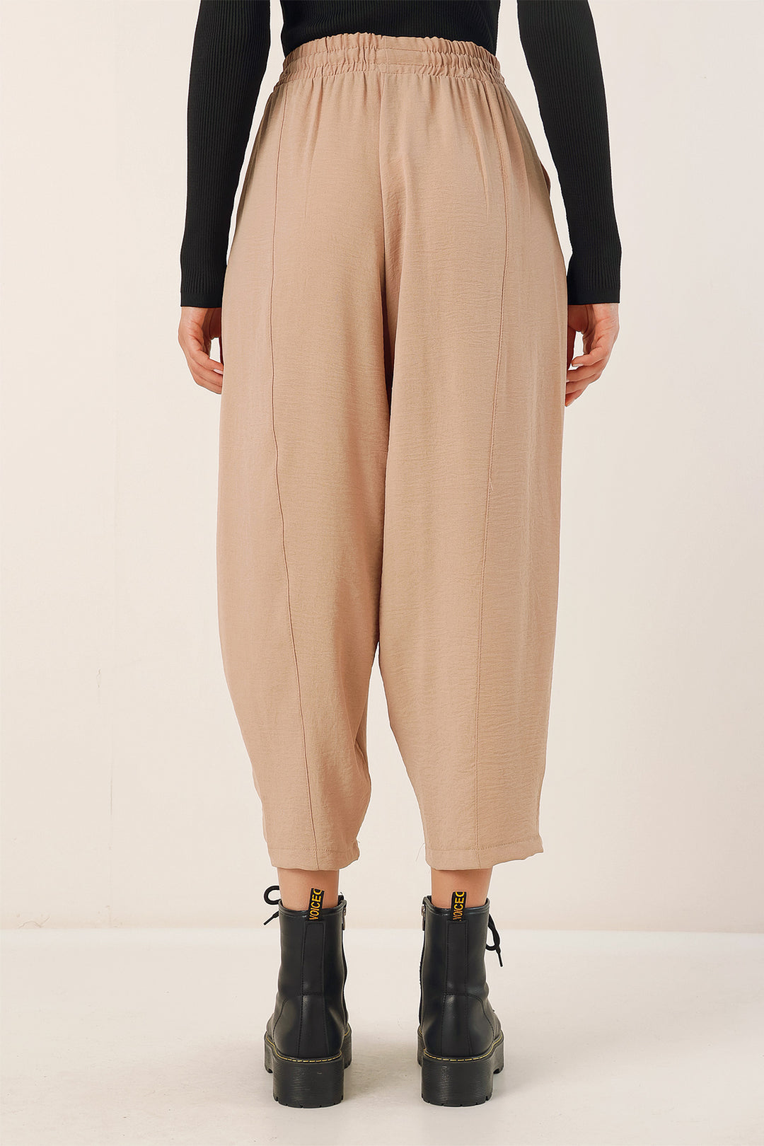 BGD Women Woven Baggy Pants - Biscuit - Bucharest