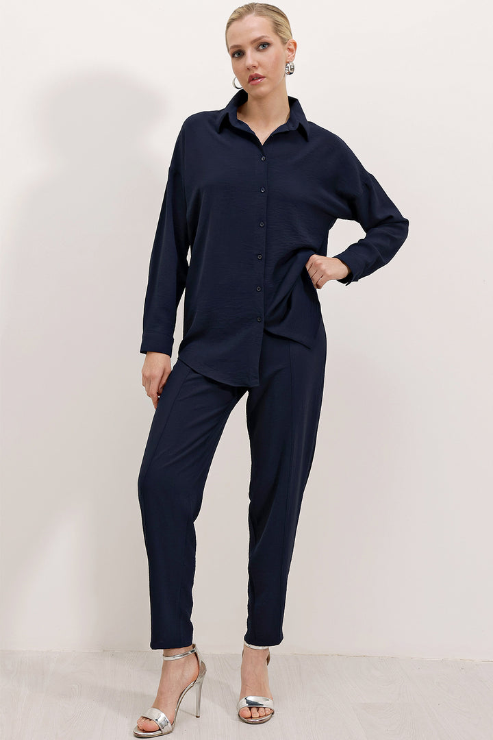 BGD Women Oversize Two-Piece Set - Navy - Calpulalpan