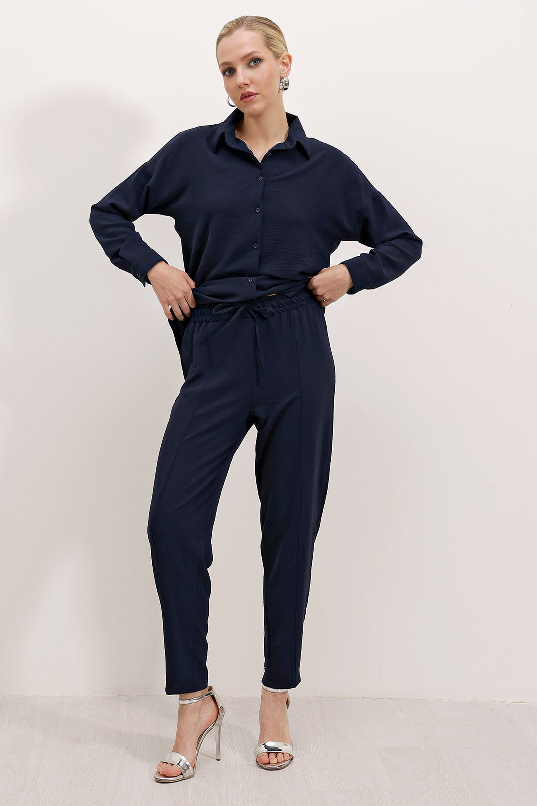 BGD Women Oversize Two-Piece Set - Navy - Calpulalpan