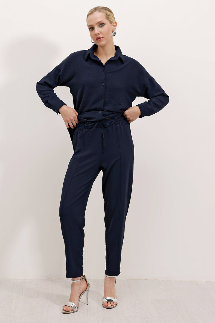 BGD Women Oversize Two-Piece Set - Navy - Calpulalpan