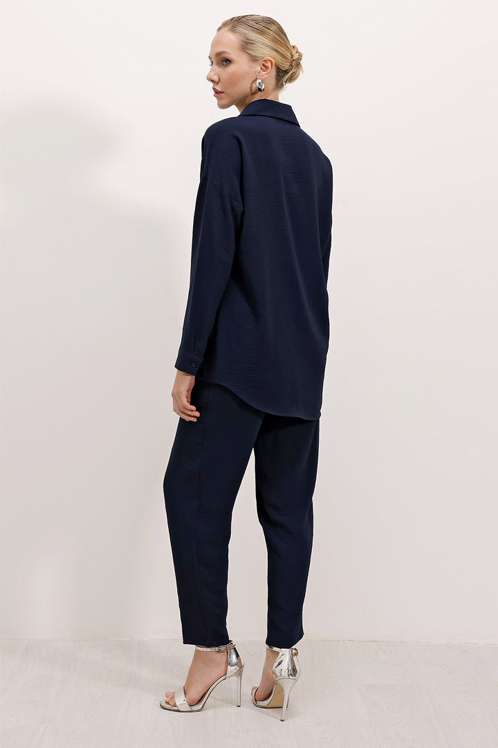 BGD Women Oversize Two-Piece Set - Navy - Calpulalpan