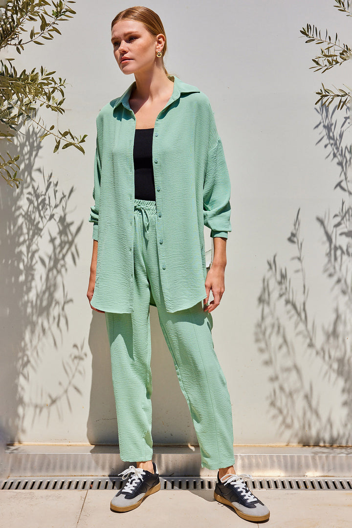 BGD Women Oversize Two-Piece Set - Mint - Ciudad Obregón