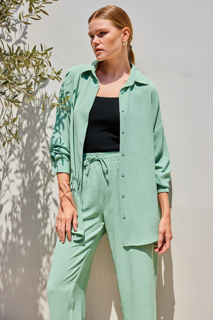 BGD Women Oversize Two-Piece Set - Mint - Ciudad Obregón