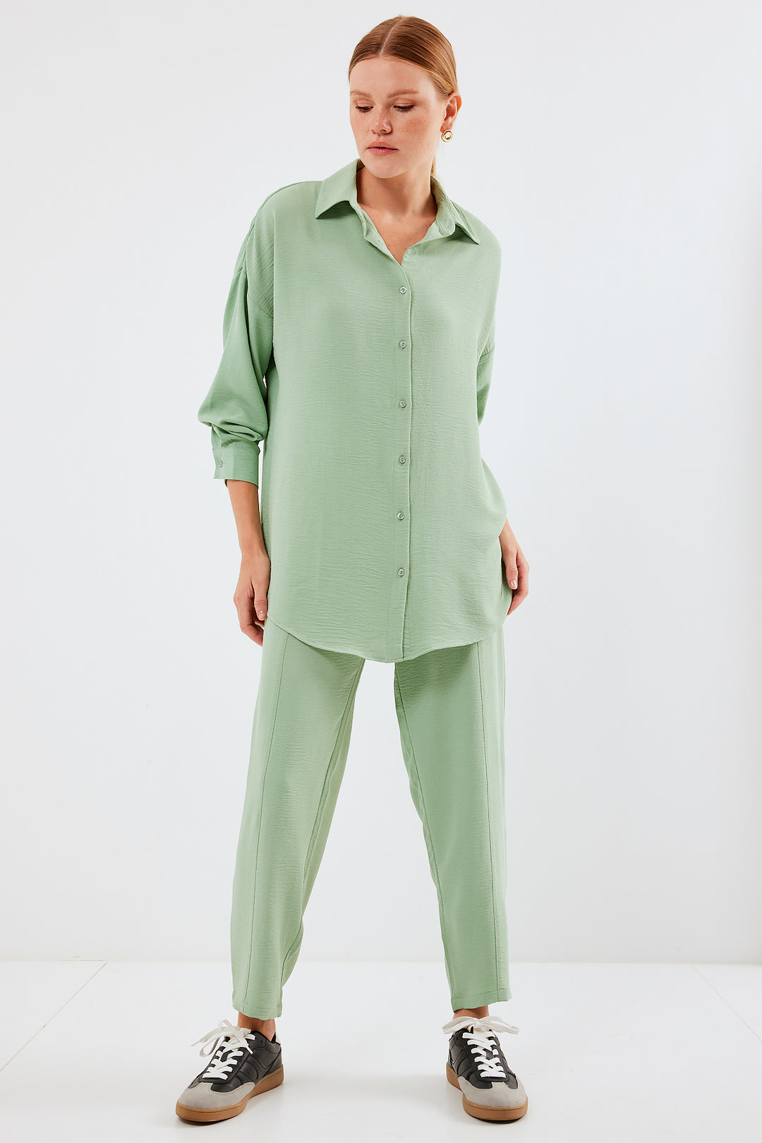 BGD Women Oversize Two-Piece Set - Mint - Ciudad Obregón