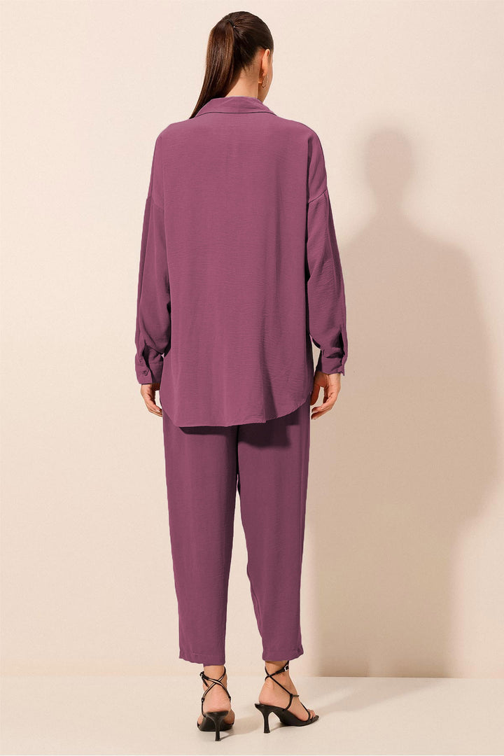 BGD Women Oversize Twin Set - Purple - Drogheda