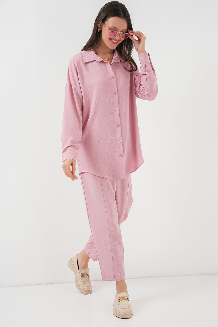 BGD Women Oversized Two Piece Set - Powder - Apex