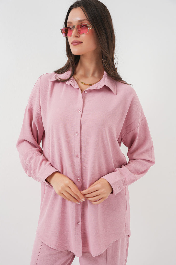 BGD Women Oversized Two Piece Set - Powder - Apex