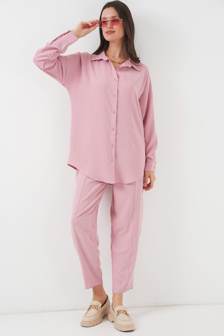 BGD Women Oversized Two Piece Set - Powder - Apex