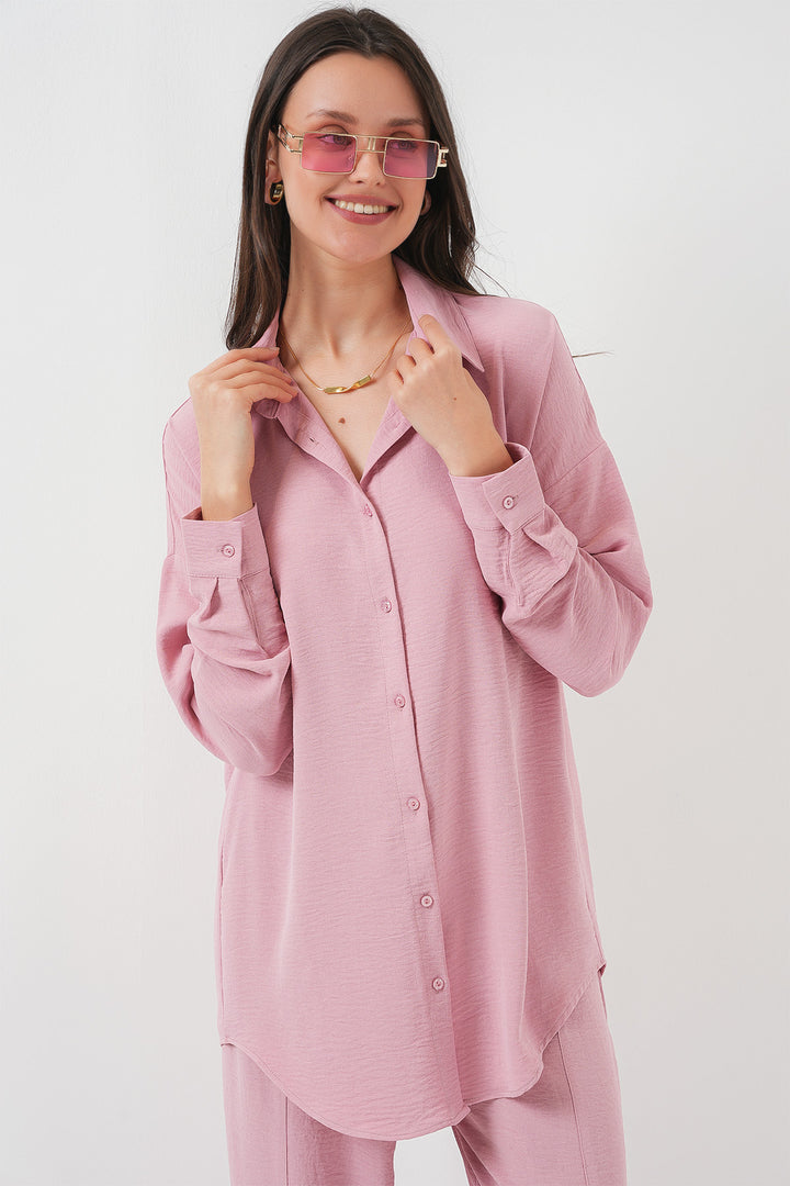 BGD Women Oversized Two Piece Set - Powder - Apex