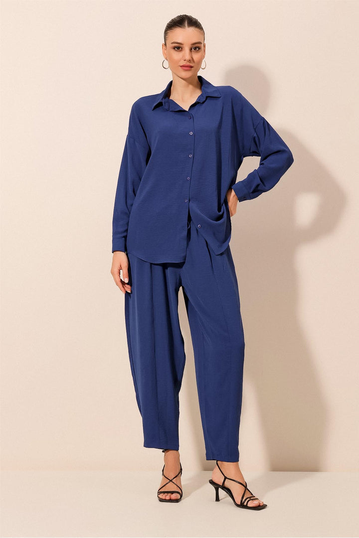 BGD Women Oversize Two-Piece Set - Blue - Aulnay-sous-Bois