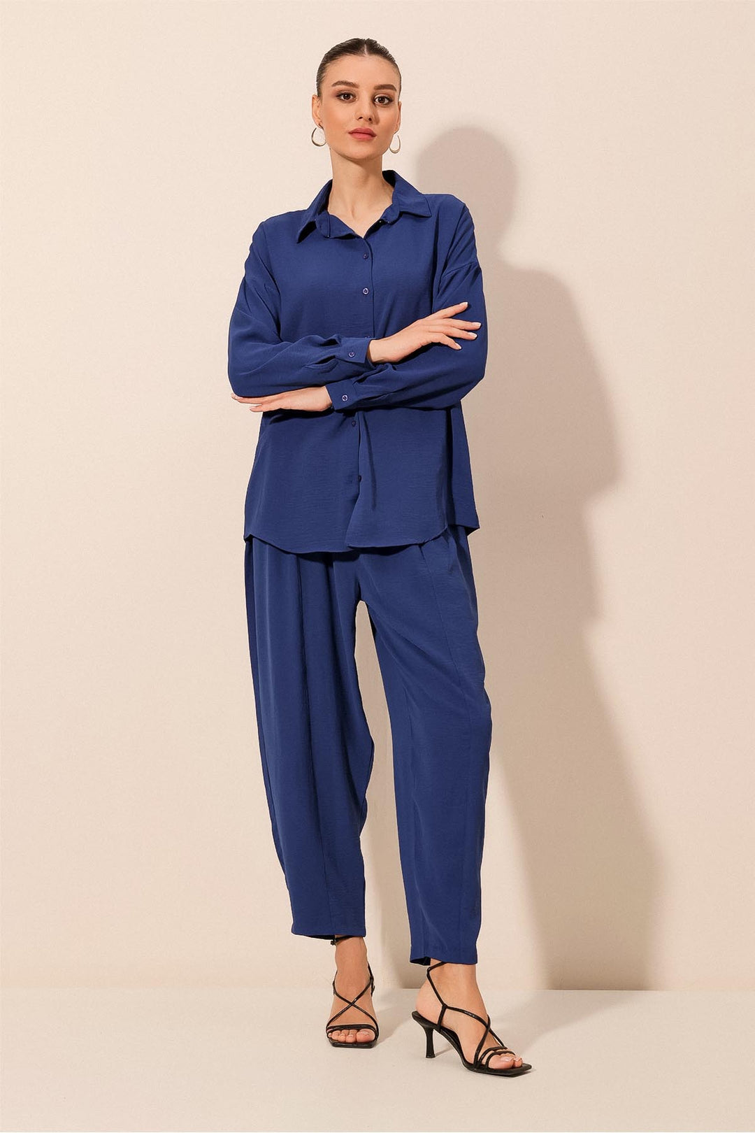 BGD Women Oversize Two-Piece Set - Blue - Aulnay-sous-Bois