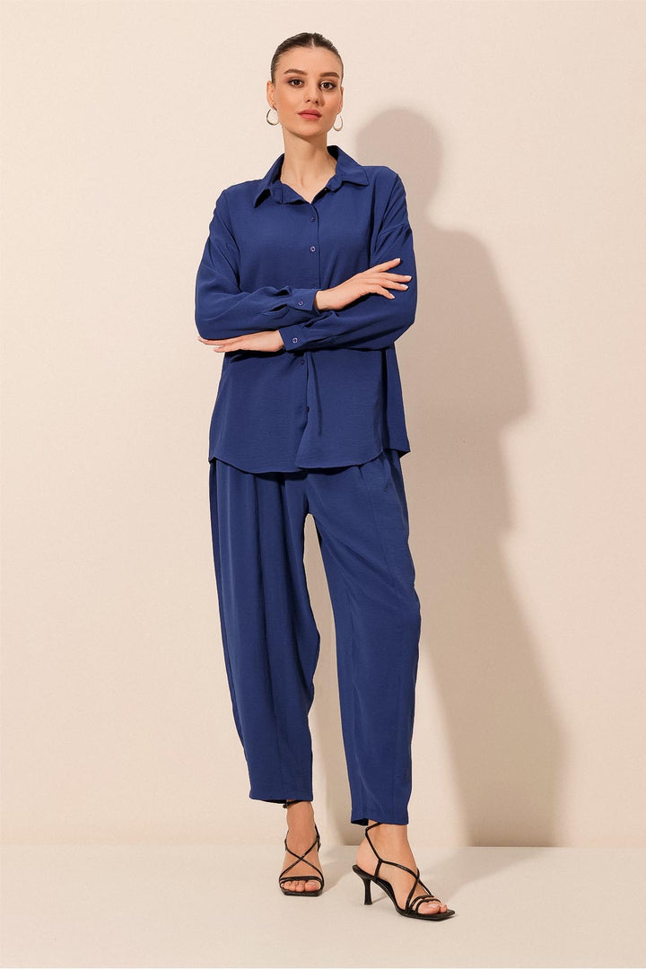 BGD Women Oversize Two-Piece Set - Blue - Aulnay-sous-Bois