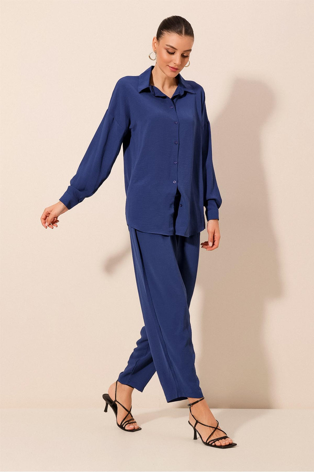 BGD Women Oversize Two-Piece Set - Blue - Aulnay-sous-Bois