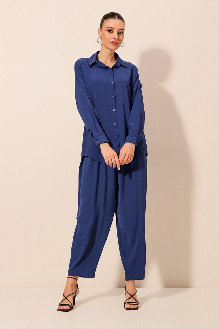 BGD Women Oversize Two-Piece Set - Blue - Aulnay-sous-Bois