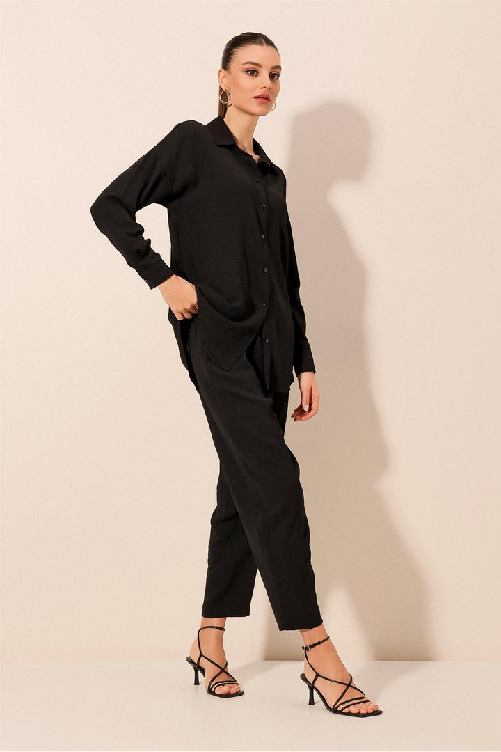 BGD Women Oversized Two-Piece Set - Black - Dayton