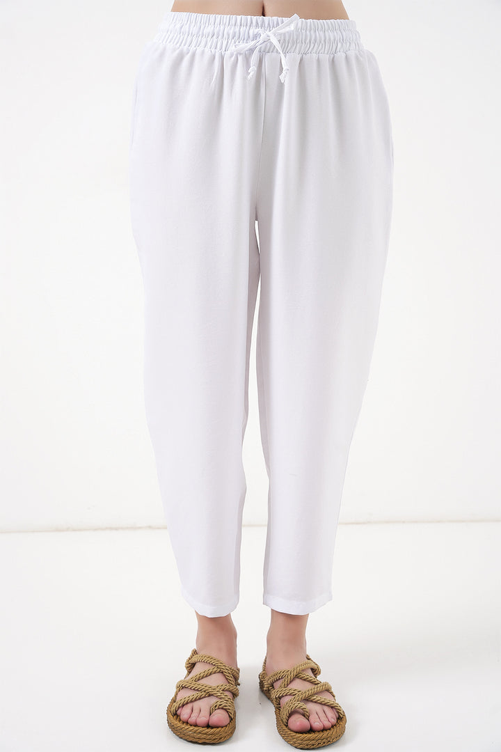 BGD Women Linen Two-Piece Set - White - Puyallup