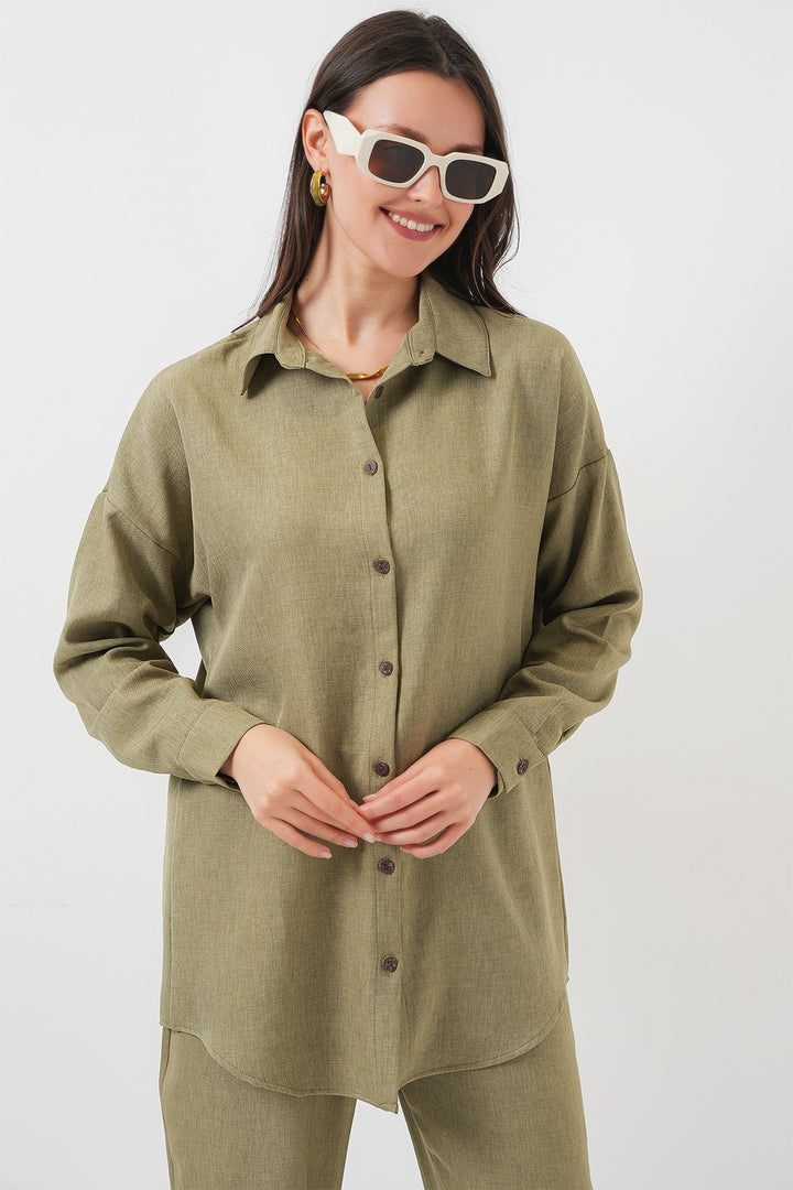 BGD Women Linen Two-Piece Set - Çağla - Ludwigshafen