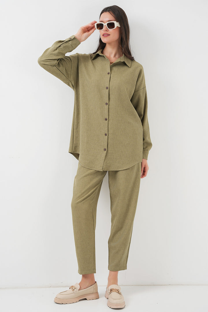 BGD Women Linen Two-Piece Set - Çağla - Ludwigshafen