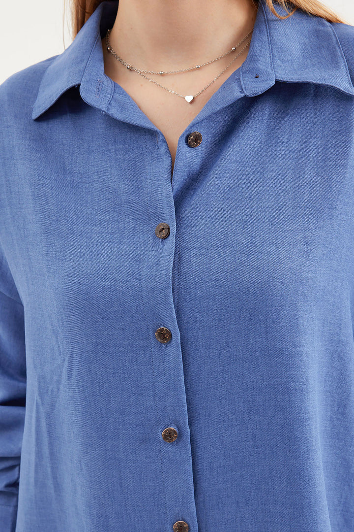 BGD Women Linen Two-Piece Set - Dark Indigo - Avondale