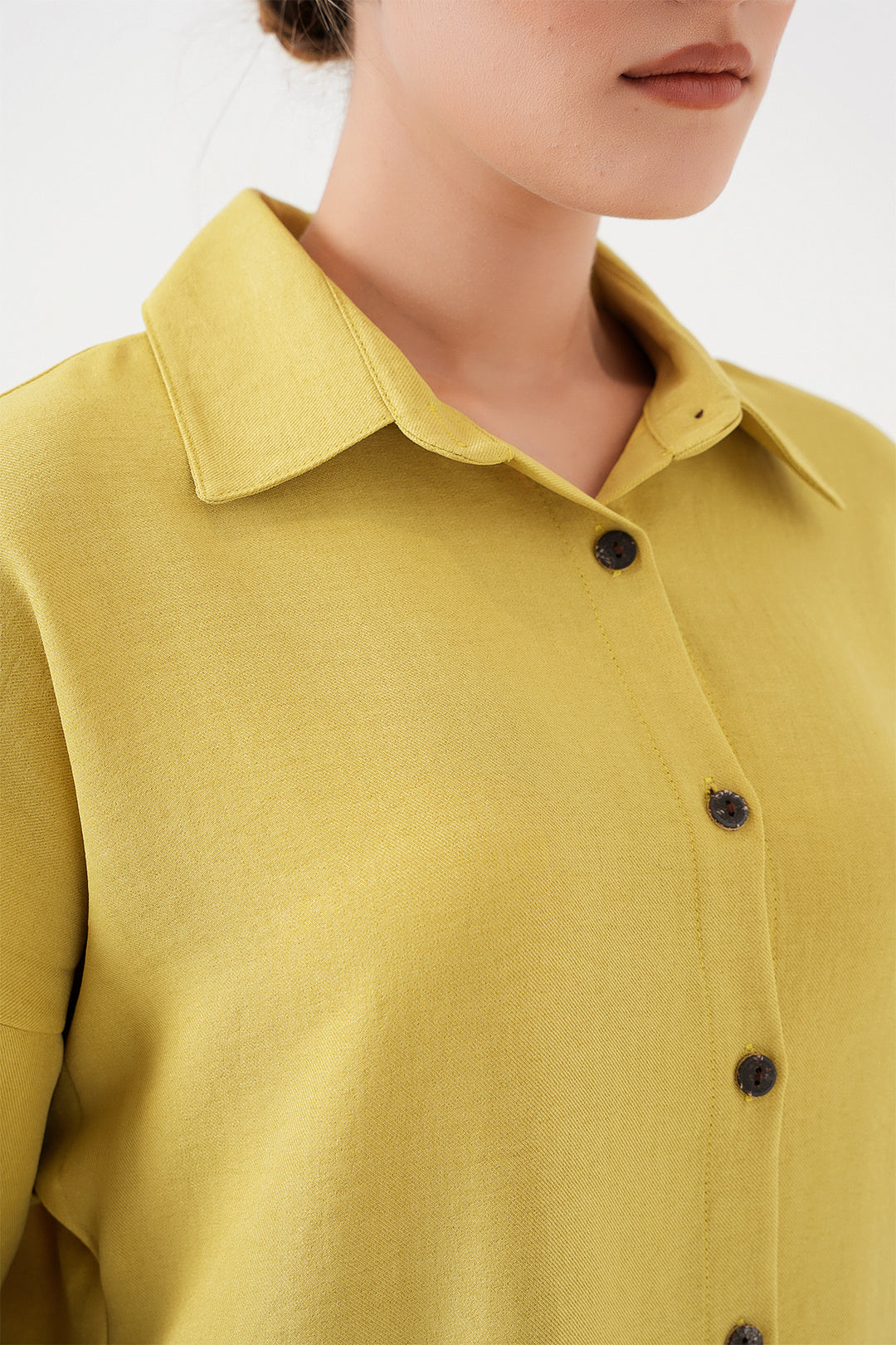 BGD Women Linen Two-Piece Set - Olive Green - Springville