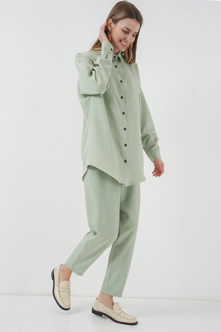 BGD Women Linen Two-Piece Set - Mint - St. Catharines
