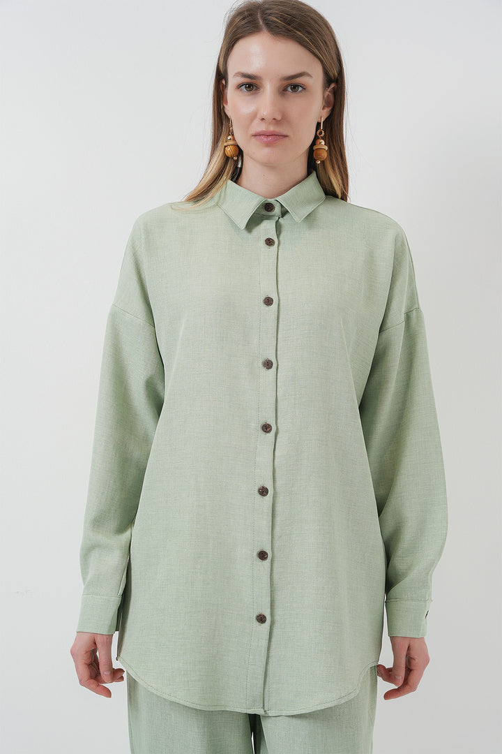 BGD Women Linen Two-Piece Set - Mint - St. Catharines