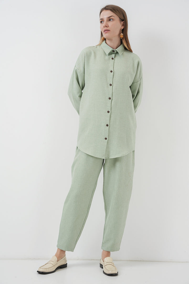 BGD Women Linen Two-Piece Set - Mint - St. Catharines