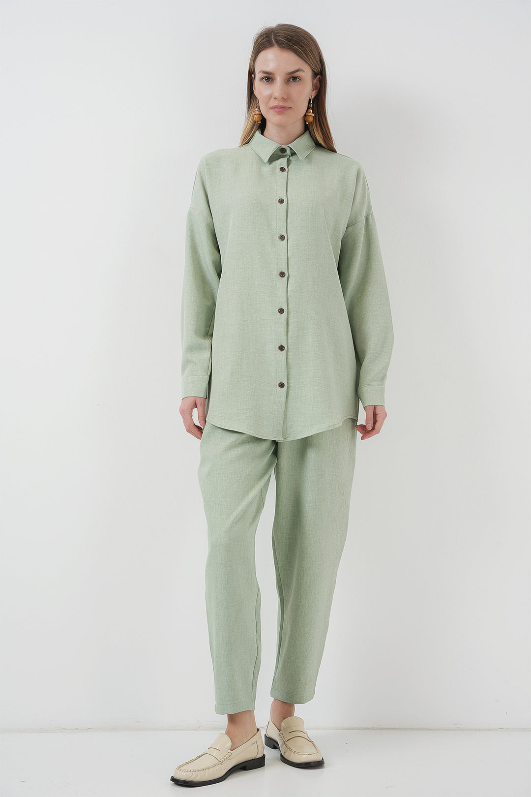 BGD Women Linen Two-Piece Set - Mint - St. Catharines