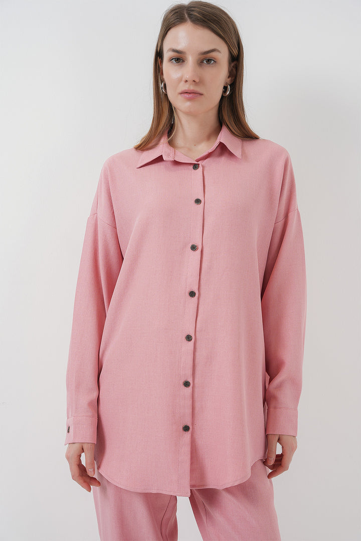 BGD Women Linen Two-Piece Set - Powder - Rastatt